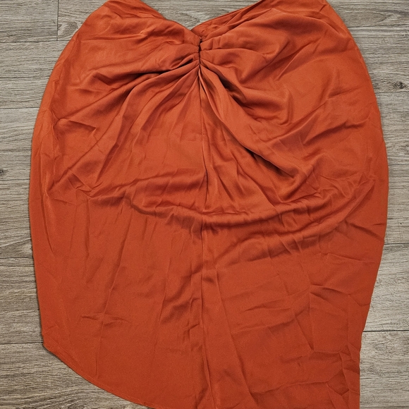 SHEIN Orange Ruched Skirt‎ - Picture 4 of 8